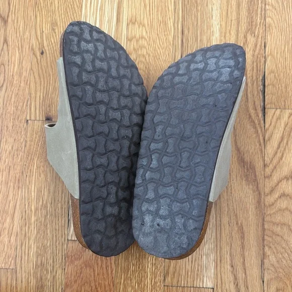 Cork Slip-On Sandals with Buckle - Picture 3 of 4